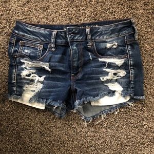 American Eagle destructed jean shorts